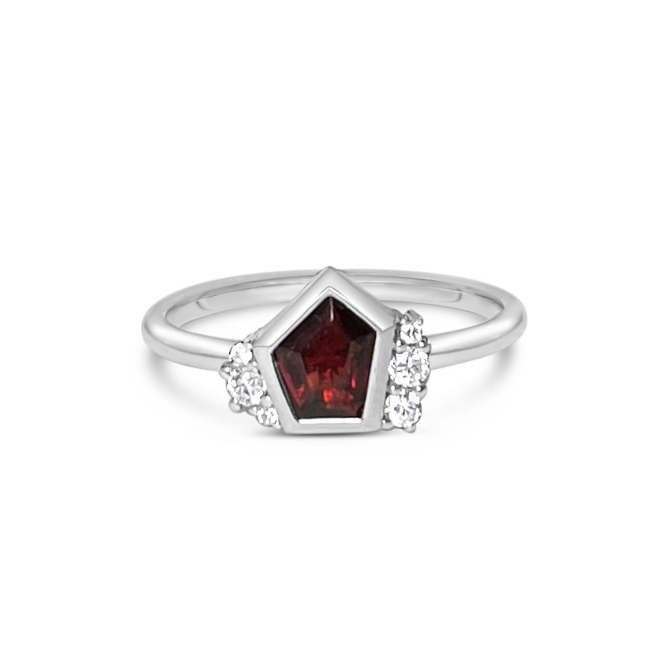 Fashion bague spinelle rouge