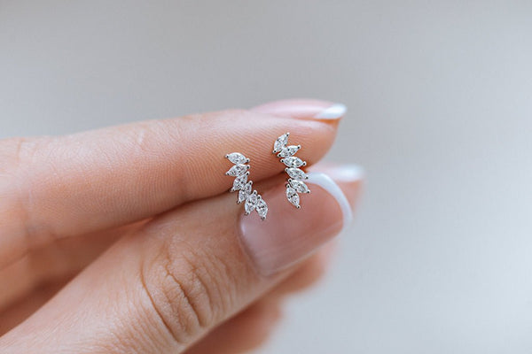 CHARLOT || 0.38ct marquise diamond earrings