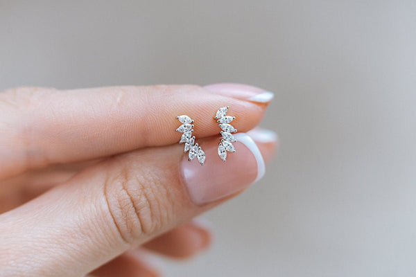 CHARLOT || 0.38ct marquise diamond earrings