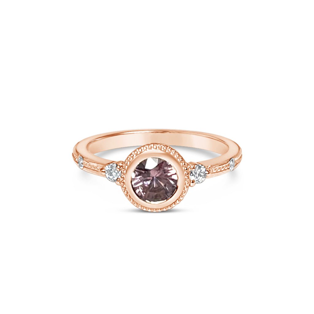 CRILLON || 0.5ct round pink sapphire and diamonds ring