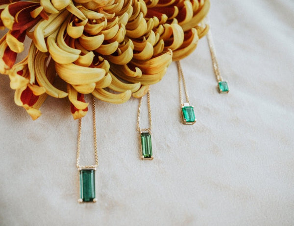 Green tourmaline necklace