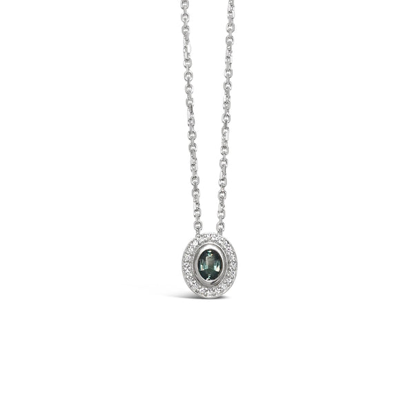 KEYHOLE || Alexandrite and diamond necklace