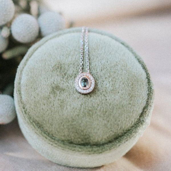 KEYHOLE || Alexandrite and diamond necklace