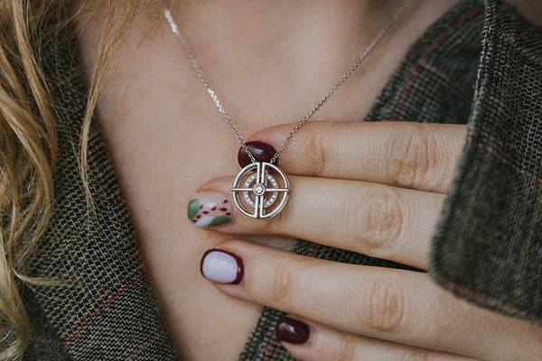 MY TRUE NORTH || 0.1ct diamond gold necklace