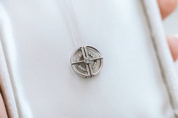 MY TRUE NORTH || 0.1ct diamond gold necklace