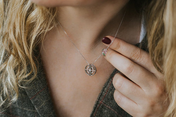 MY TRUE NORTH || 0.1ct diamond gold necklace