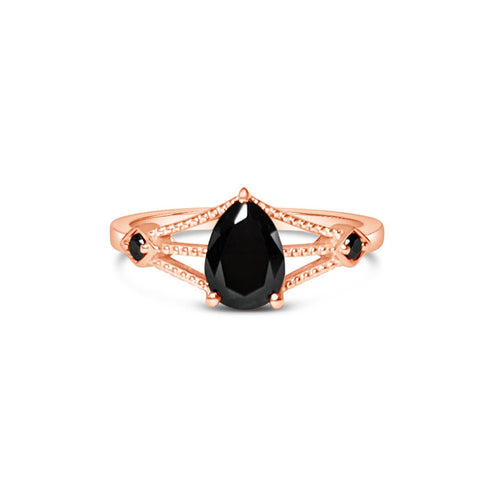 NERA || 0.86ct black diamond in rose gold 14k