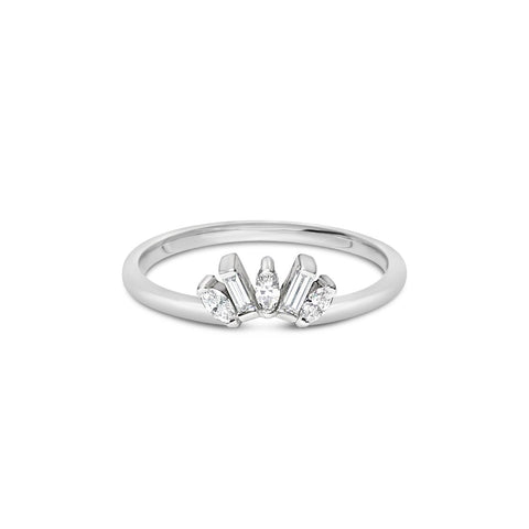 PARVIS || wedding band with marquise and baguette diamonds