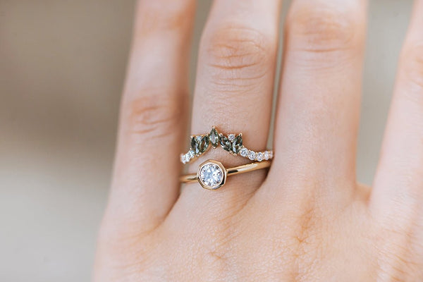 RAYOL || solitaire bezel diamond ring