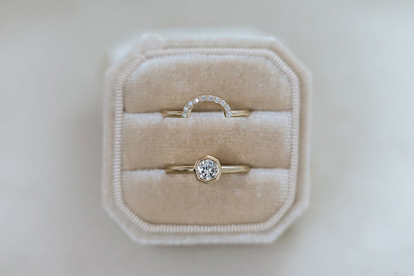 RAYOL || solitaire bezel diamond ring