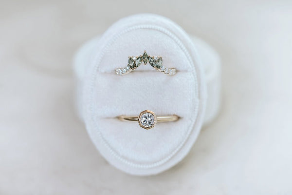 RAYOL || solitaire bezel diamond ring