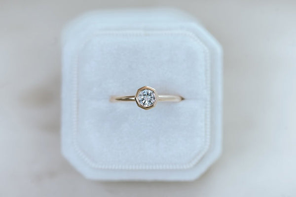 RAYOL || solitaire bezel diamond ring