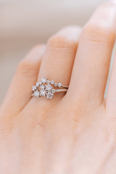 STARRY NIGHT || diamond wedding band