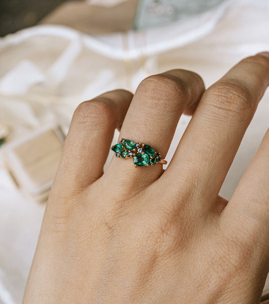TOSCANA || emerald and sapphire ring