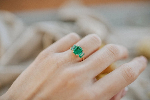 Trio emerald ring