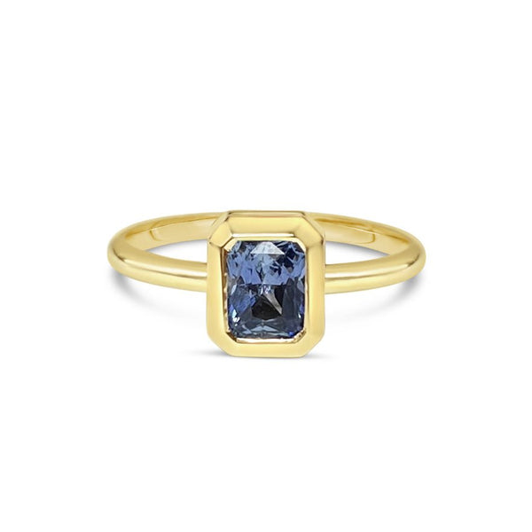 REVE || 1.2ct blue sapphire in yellow gold 14k