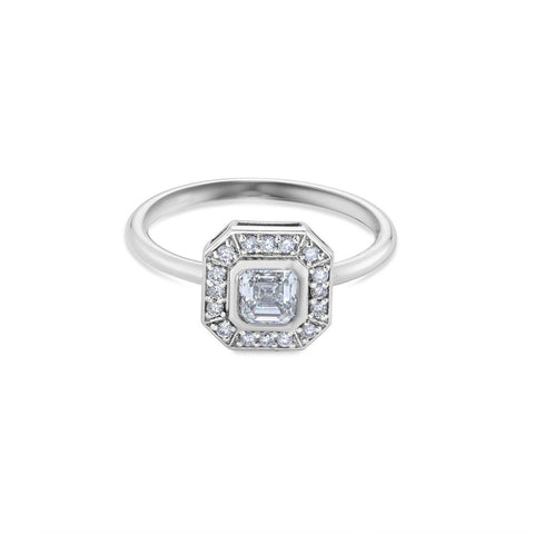 ANNO || 0.5ct central diamond ring in 14k white gold