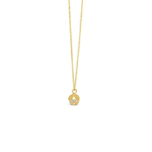 DIAMONDS IN THE CAGE gold necklace with diamonds - LOFT.bijoux || Custom jewelry & wedding rings / Bijoux sur mesure & bagues de mariage || Montreal