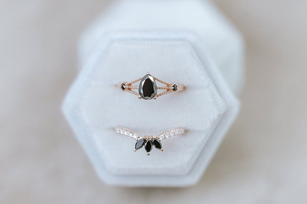 NERA || 0.86ct black diamond in rose gold 14k - LOFT.bijoux || Custom jewelry & wedding rings / Bijoux sur mesure & bagues de mariage || Montreal
