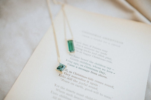 Ocean tourmaline necklace - LOFT.bijoux || Custom jewelry & wedding rings / Bijoux sur mesure & bagues de mariage || Montreal