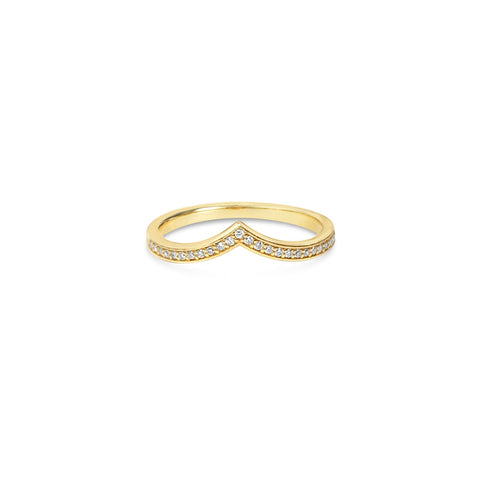RIVIERA CHEVRON delicate diamond wedding band - LOFT.bijoux || Custom jewelry & wedding rings / Bijoux sur mesure & bagues de mariage || Montreal