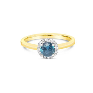 SOLEIL Montana sapphire and diamond ring - LOFT.bijoux || Custom jewelry & wedding rings / Bijoux sur mesure & bagues de mariage || Montreal