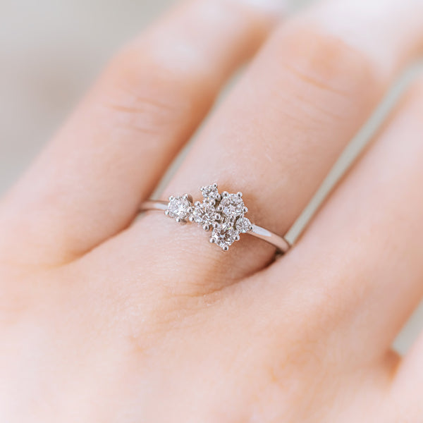 STARRY NIGHT diamond cluster ring - LOFT.bijoux || Custom jewelry & wedding rings / Bijoux sur mesure & bagues de mariage || Montreal