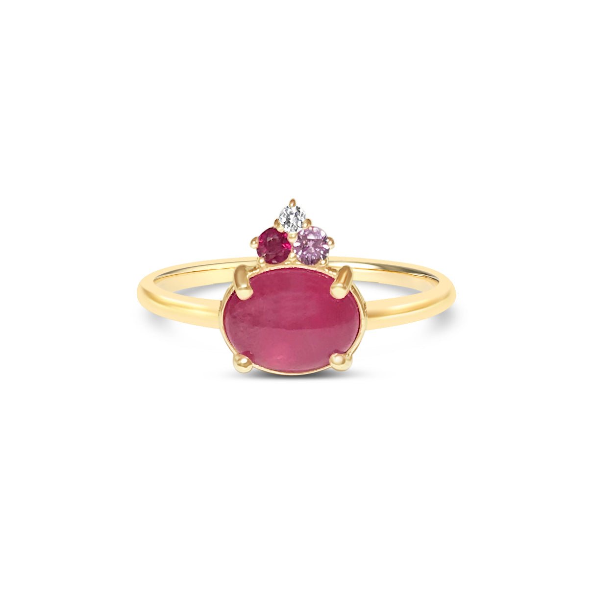 Strawberry Greenland sapphire ring - LOFT.bijoux || Custom jewelry & wedding rings / Bijoux sur mesure & bagues de mariage || Montreal