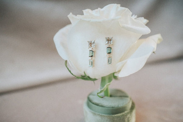Tourmaline, beryl and green amethyst earrings - LOFT.bijoux || Custom jewelry & wedding rings / Bijoux sur mesure & bagues de mariage || Montreal